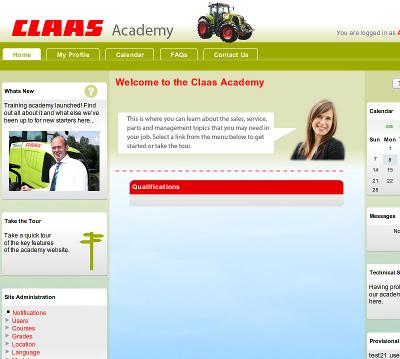 Claas Academy - elearning for Claas products and services